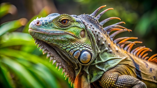 Photo le lézard reptile de l'iguane