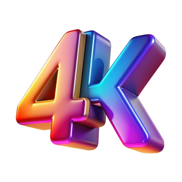 Photo le logo 4k 3d est une image 3d 4k png.