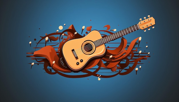 Photo un logo pour une guitare