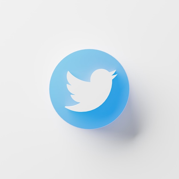 Logo Twitter 3D