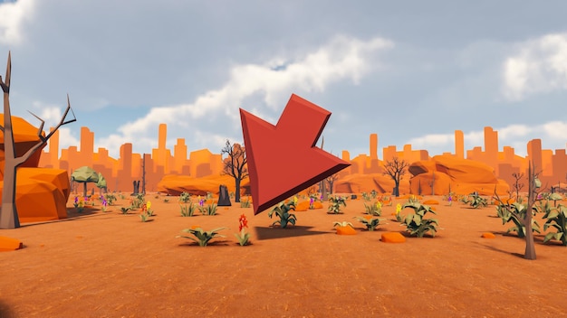 Low poly planète Terre fond de paysage blanc développement durable concept d'écologie rendu 3d