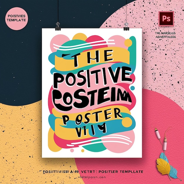 Photo modèle d'affiche de positivisme