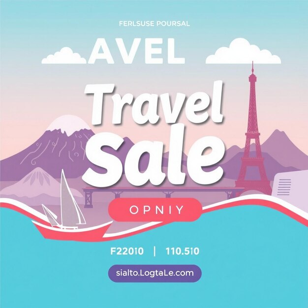 Photo modèle de dépliant de vente de voyages