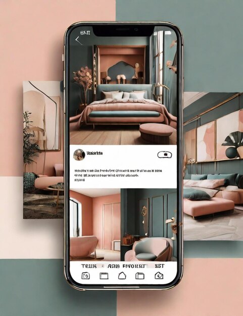 Photo modèle instagram pour la page de design d'intérieur