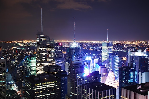 NEW YORK CITY TIMES SQUARE VUE DE NUIT PANORAMA