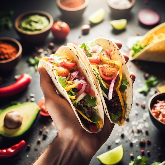 nourriture italienne tacos fond fluide