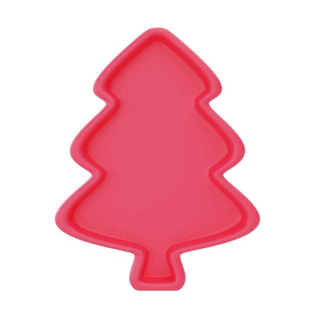 Ornements de pin pour Noël isolés sur fond blanc Joyeux Noël et Nouvel An rendu 3d