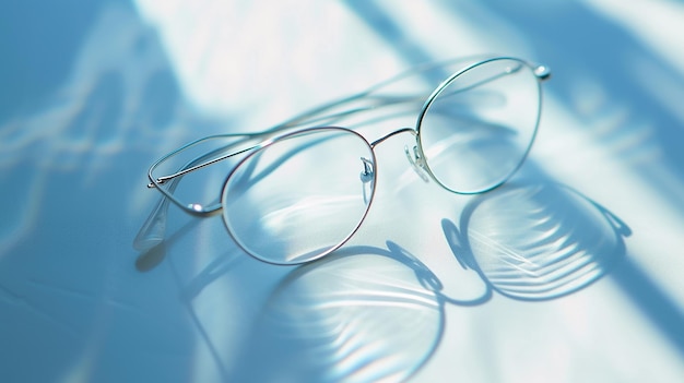 Photo une paire de lunettes de lecture posées sur une table