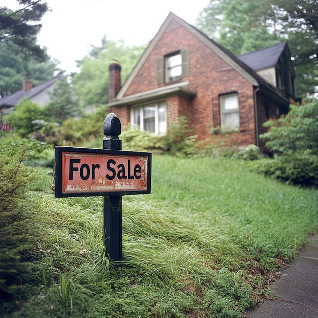 Photo un panneau sur un poteau qui dit à vendre