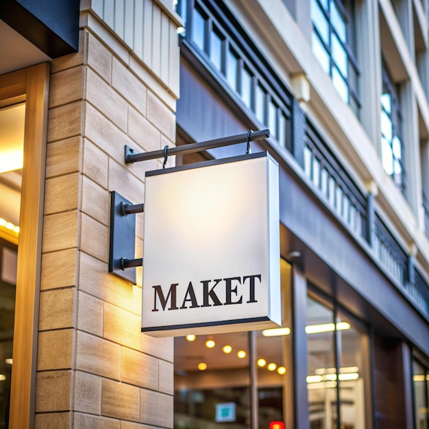 Photo un panneau pour un magasin qui dit faire du marché