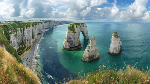 Photo panorama de la falaise d'etretat en normandie france ar 169 id d'emploi 26690ca42ebd4820a2b0cbeb954c549a