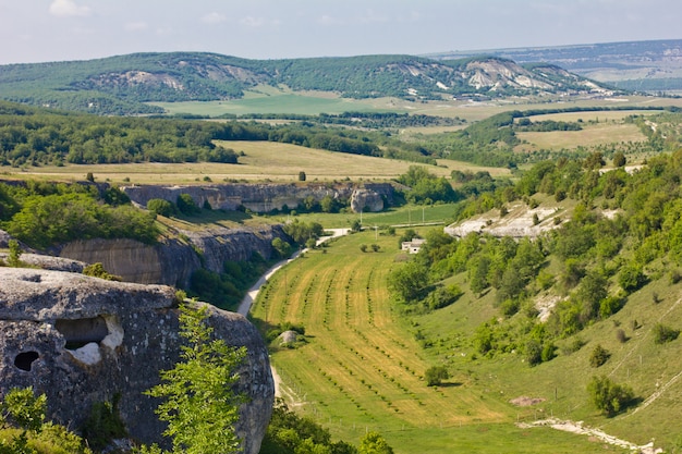 Paysage de Crimée ville grotte Eski-Kerman