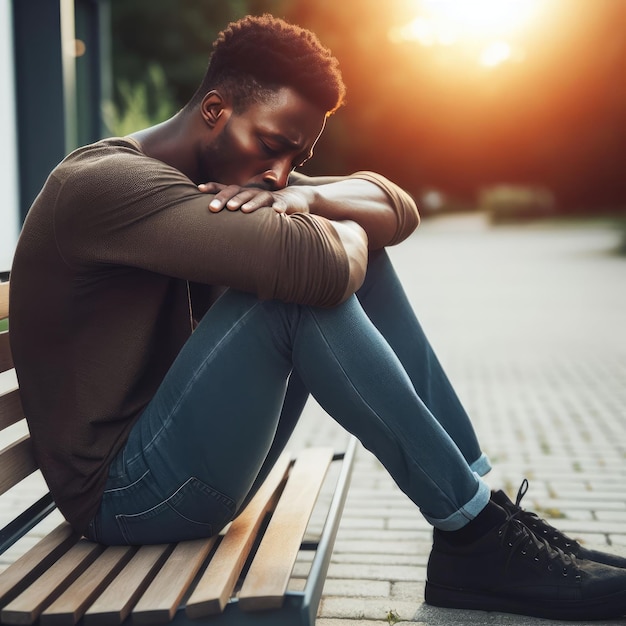 personne assise sur une chaise et tenant la tête