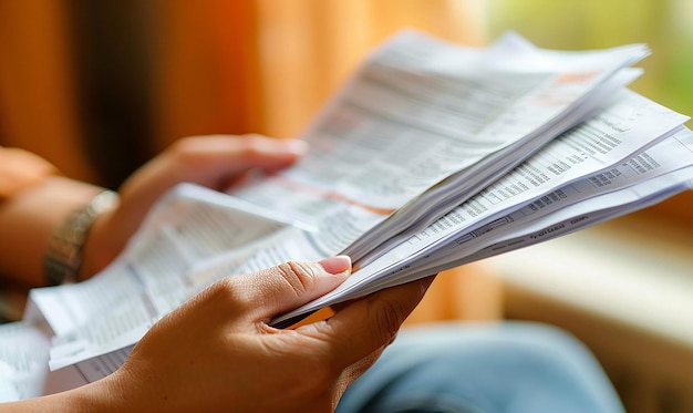 Photo une personne lisant un journal avec le mot citation dessus