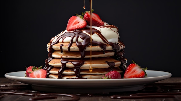 Photographie de nourriture Sauce au chocolat goutte à goutte