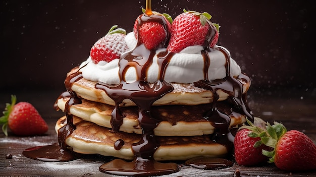 Photographie de nourriture Sauce au chocolat goutte à goutte