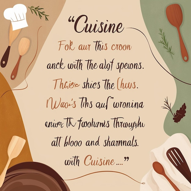 Photo phrases courtes de cuisine et citations