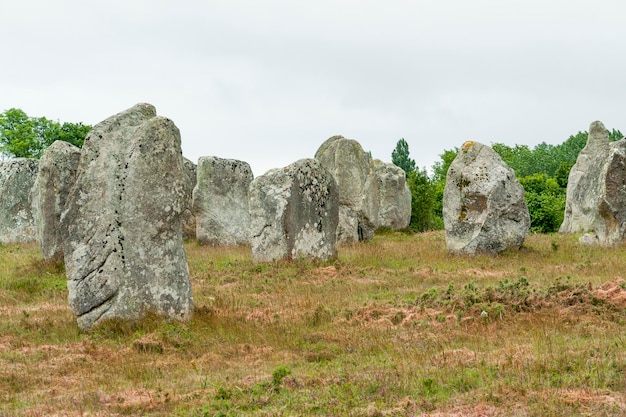 Photo les pierres de carnac en bretagne