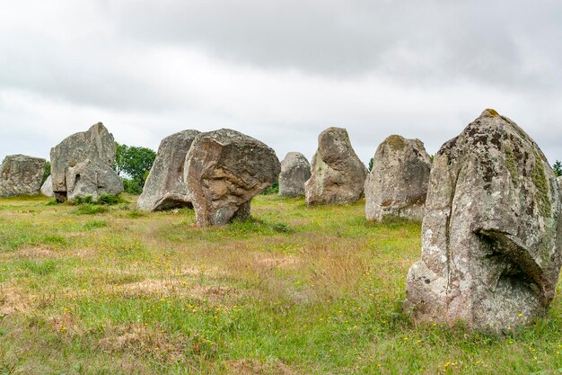 Photo les pierres de carnac en bretagne