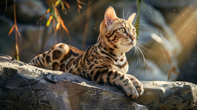 Photo près d'un chat joli dans le parc beau chaton dans le portrait d'une chatte dans l'herbe