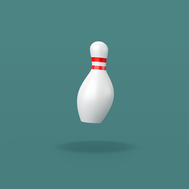 Quille de bowling sur fond bleu