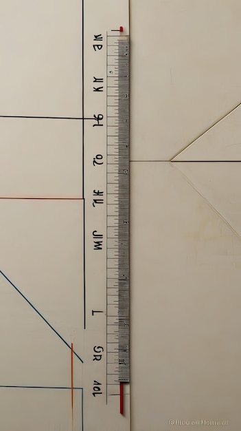 Photo une règle avec le numéro 1 dessus