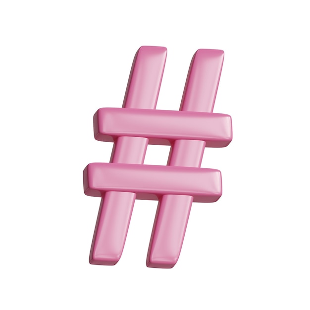 Symbole de rendu du hashtag