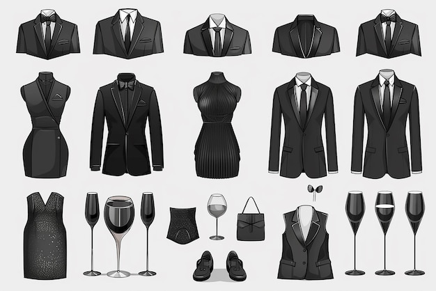 Photo des tenues noires à la mode pour une soirée de cocktail