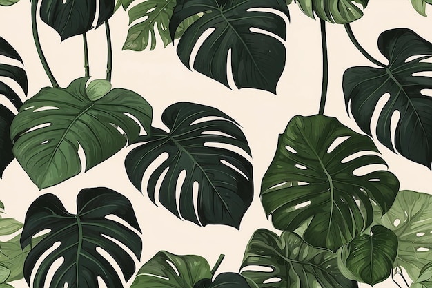 Photo tranding house monstera des feuilles vertes magnifiques