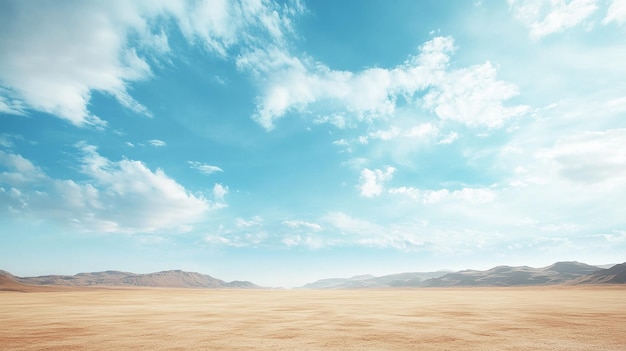 Un vaste paysage désertique avec des nuages spectaculaires