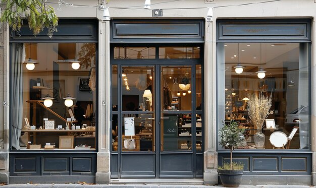 Photo une vitrine élégante avec des vitrines attrayantes