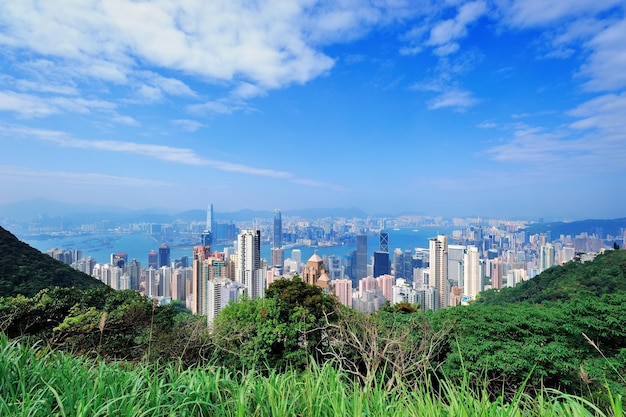 Vue de dessus de montagne de Hong Kong