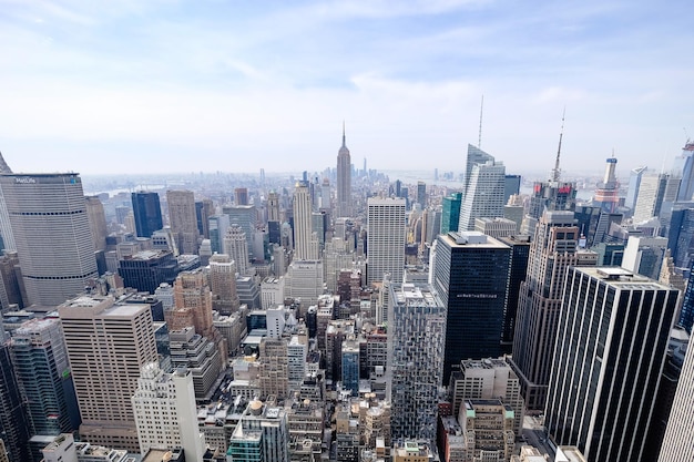 Photo vue à grand angle de la ville de new york