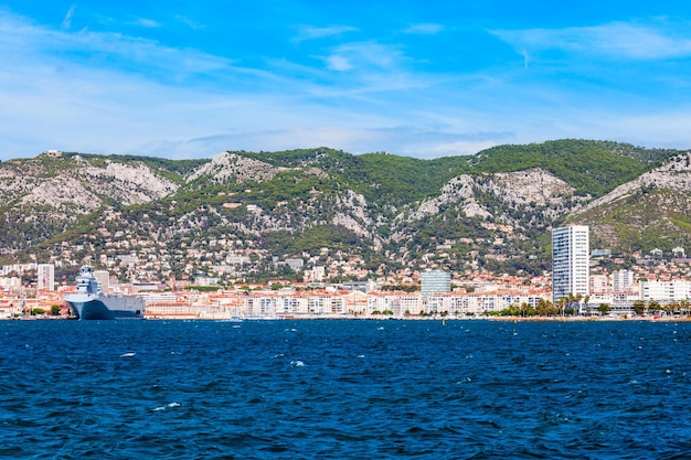 Photo vue panoramique de la ville de toulon france