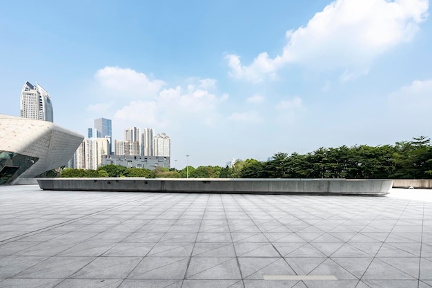 Vue sur la rue du centre financier de la nouvelle ville de Guangzhou Zhujiang