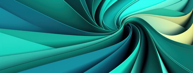 3D Abstract Design Background with Wavy and Spiral Curves Generative AI