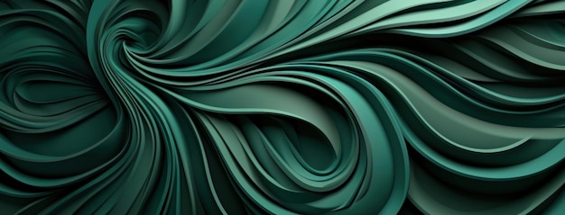 3D Abstract Design Background with Wavy and Spiral Curves Generative AI