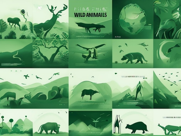 Photo 3d cartoon style painting illustration of world life animal in forest cartoon style image