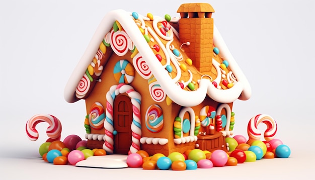 3d charming gingerbread house