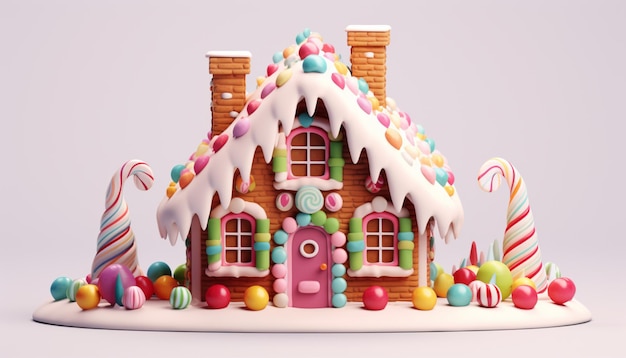 3d charming gingerbread house