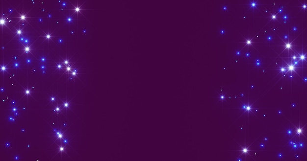 3d Festive shining stars background Glare of stars