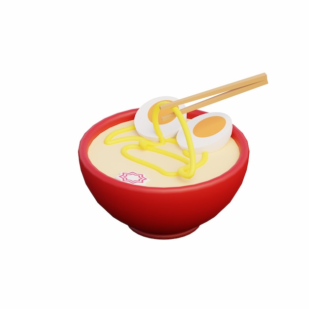 3D Ramen Illustration