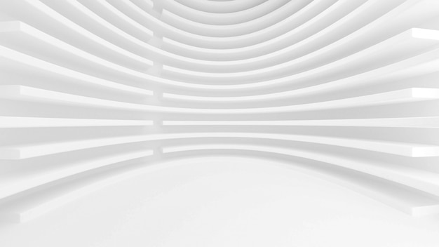 3d render abstract geometric white background