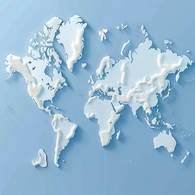 Photo 3d vector world map