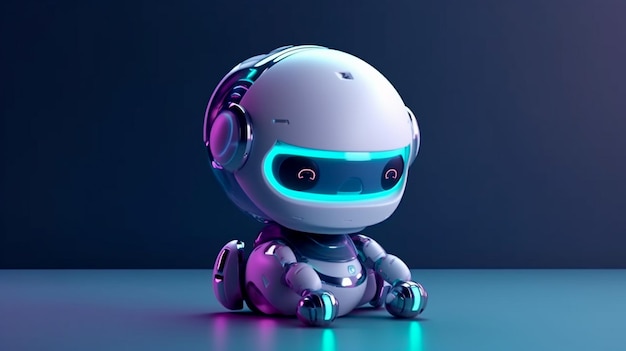 3D виртуальный помощник AI Chatbot работает для роста бизнеса и инвестиций в искусственный интеллект