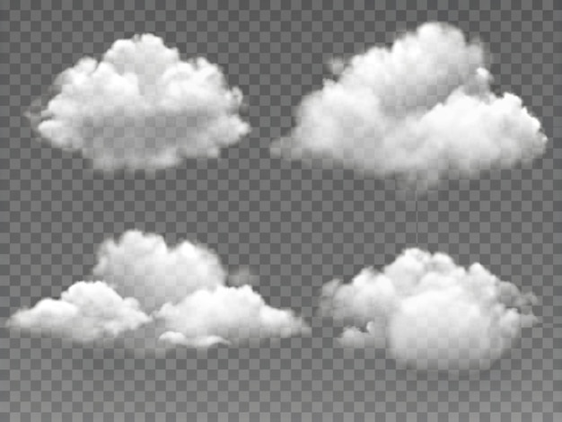 Foto elemento png 3d white cloud impostato su sfondo trasparente