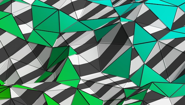 Abstract 3D Rendering of Polygonal Background