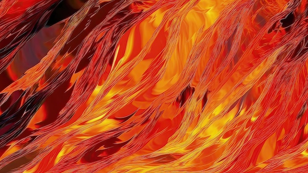 An abstract background featuring vibrant colors and fiery flames creating a powerful and intense atmosphere Generated by AI