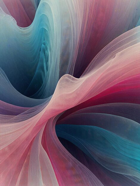 Photo abstract background in the form of haze waves of blue pink and white