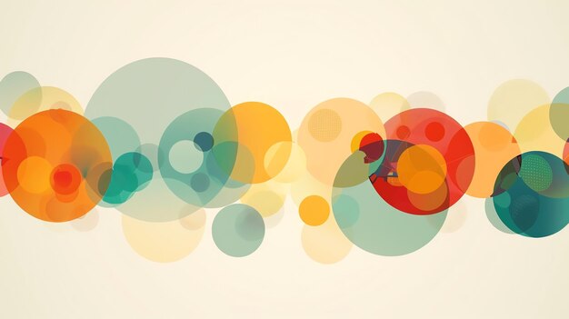 Photo abstract background with overlapping colorful circles